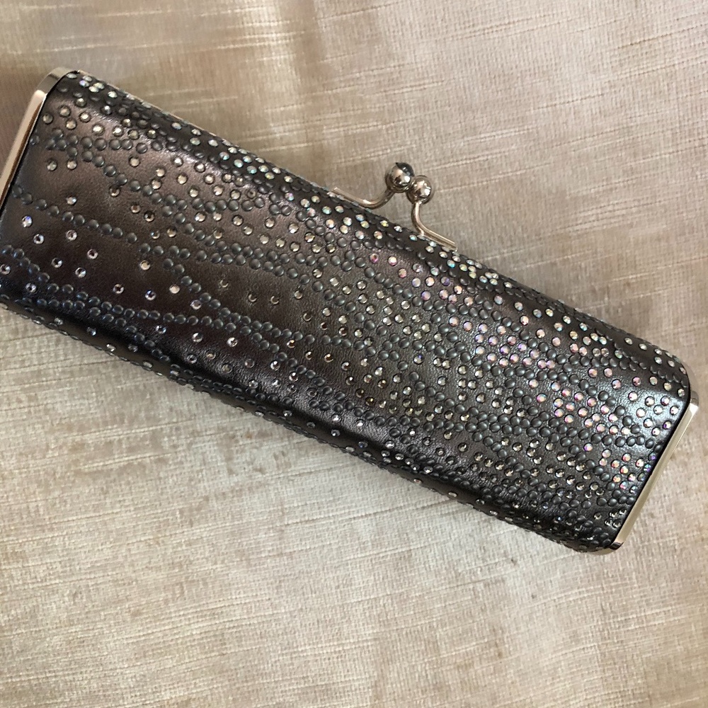 Judith Leiber silver evening bag, clutch.